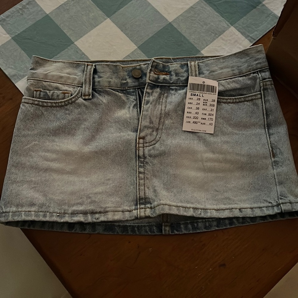 Brandy Melville Denim Mini Skirt - Light Blue